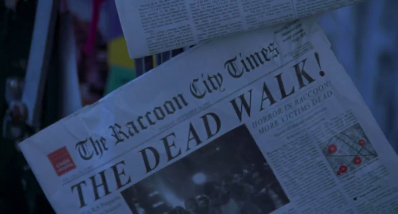 Not only does the headline get in a Romero reference, the subtitle about ‘Horror in Raccoon!’ comes from the opening of the 1996 game!